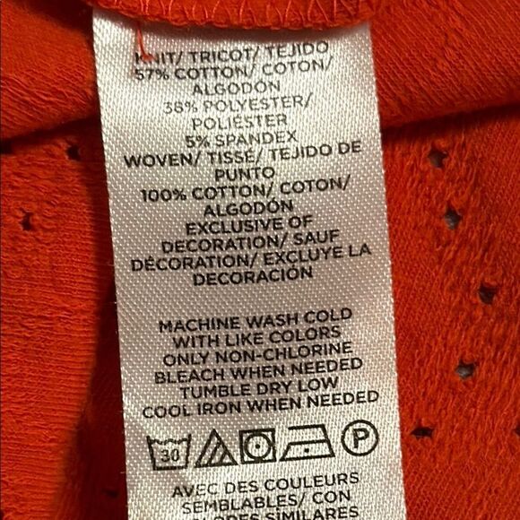 🌹Loft Coral Eyelet Top - Picture 4 of 4